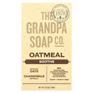 The Grandpa Soap Co. Face & Body Bar Soap, Oatmeal, 4.25 oz (120 g)
