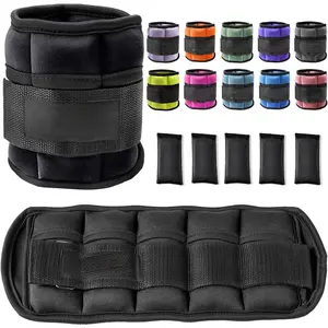 Adjustable Ankle Weights Set - 1 Pair (2-10 lbs) Removable Sandbags for Women & Men, Comfortable Neoprene Leg Weights for Walking, Running, Pilates, Yoga, Home Workout & Physical Therapy