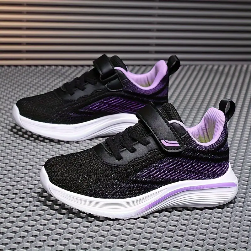 Preschool Kid Sneakers for Female & Our 13 Children, Lightweight Breathable Footwear with Mesh Fabric Upper, EVA Non-Slip Soft Sole, Suitable for Outdoor Hiking & Sports Activities, Running