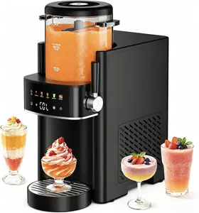 6-in-1 Ice Cream Maker, Slushie Machine and Margarita Machine, No Ice Needed Rapid Chill Slushy Maker for Home, 6 preset mode, Self-Freezing, automatic cleaning, Frozen Drinks, Frappe, Smoothie,  gifts, parties, summermusthave