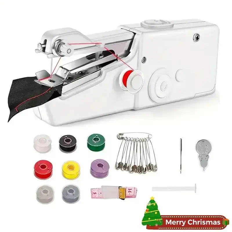 Portable Electric Sewing Machine Without Battery, Mini Handheld Electronic Sewing Machine, Multifunctional Home Sewing, Sewing Machine Set, Sewing Supplies Crafts, Ideal for Home DIY Clothing Projects, 1 Count