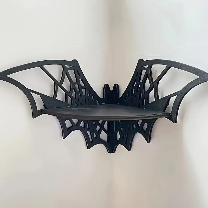 New Wooden Bat Corner Shelf, Hollow Creative Design, Wall Mounted Storage Rack, Wall Mounted Organizer, Candle Holder Stand, Home Decor Accessory, Wall Mountable