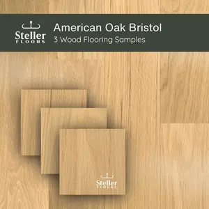 American Oak Bristol by Steller Floors - Sample 3-Pack - Includes Clip System