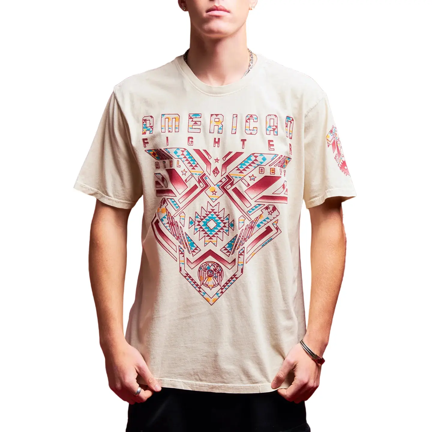 Men's 100% Cotton Mesa Design Short-Sleeve Tee, Casual Summer Top with Burgundy Outline, HD Heat Transfer Label Menswear, Shortsleeve, Round Neck