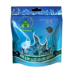 SOUR BLUE RAZZ GUSHER BURSTS GUMMY SOUR CANDY SNACK BONBON