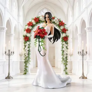 Anime Beauty Cartoon Wedding Dress Flower Bouquet Figure Toy Display Model Bookshelf, Collectible Role Play Toys, Ideal Holiday Gift
