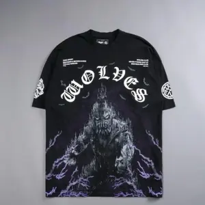 PowerFit Large Bane "Premium" Oversized Tee, Pure Cotton, Heavyweight, Loose Fit,Trendy Casual Short-Sleeved Design T-Shirt Menswear 90s graphic tees