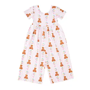 Gillian WIDE LEG ROMPER Soft Bamboo Viscose Comfortable Stretchy Fit for Play & Everyday Wear Easy Slip-On Design True to Size Baby Girl Clothes Toddler Outfit