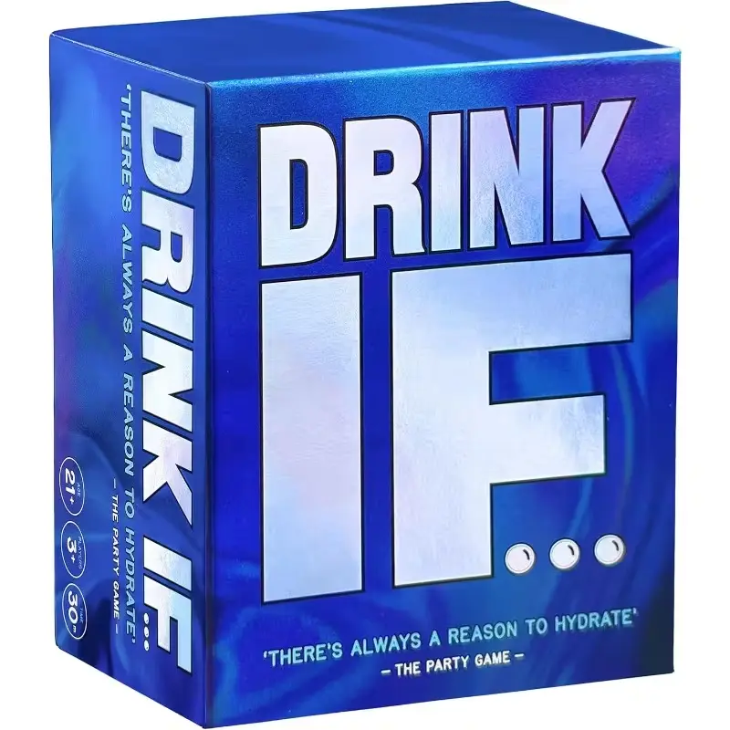 Drink IF... Upgraded adult drinking party game with 600 hilarious questions, ultimate icebreaker & conversation starter card game for friends, groups, college parties, pregames, and game night