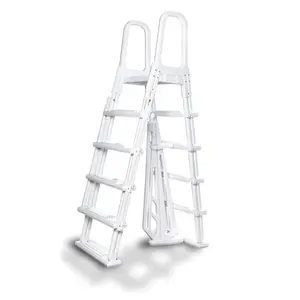 Poolzilla Above Ground A-Frame Flip Up Pool Ladder w/Non Skid Platform - for 48’’ to 54’’ in. Above Ground Pools