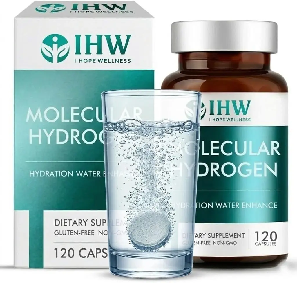 Molecular Hydrogen Water Tablets - High-Strength H2 Magnesium Supplement with Hydration & Electrolyte, Cellular Energy, Energy & Hydration, Focus Support, 200mg Magnesium per Serving, Gluten-Free, Non-GMO, 120 Tablets, Hydration & Electrolyte Mineral Supp