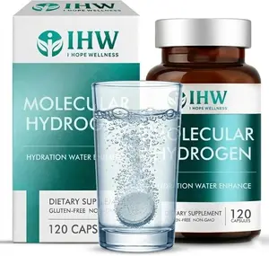 Hydrogen Water Tablets – High Strength H₂ Hydration Booster for Antioxidant Support, Energy & Recovery – 200mg Magnesium per Serving – Gluten-Free, Non-GMO – 120 Tablets  Healthcare Vitamin Molecular Hydrogen Water Tablets