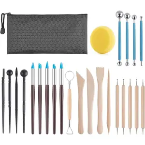 25 PCS Polymer Clay Tools, Ceramics Clay Sculpting Tools Kits, Air Dry Clay Tool Set for Adults,  Pottery Craft, Baking, Carving, Drawing, Dotting, Molding, Modeling, Shaping