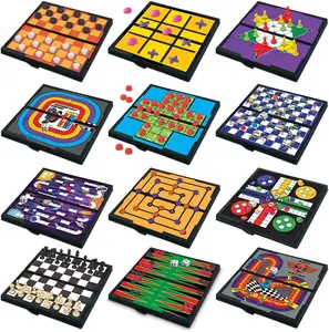 Magnetic Board Travel Games Set - Includes 12 Retro Fun Games - 5" Compact Design - Individually Boxed - Great for Road Trip/Travel/Camping - Best Gift for Kids Ages 6+