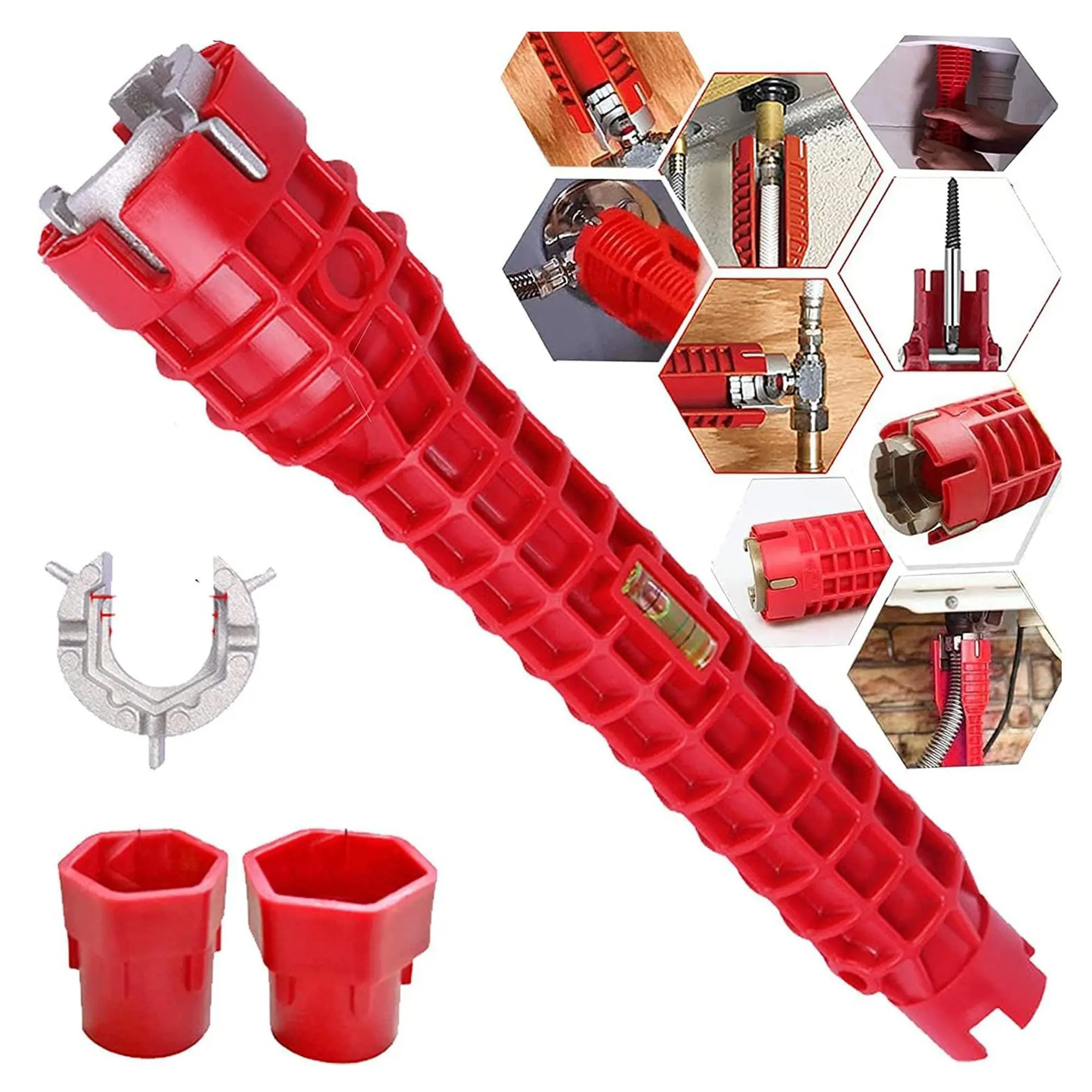 Faucet Wrench, Multifunctional Wrench Set, Basin Wrench, Plumbing Wrench for Small Space Toilet Kitchen Bathroom, Men Gifts, Hardware, Ratchet, Hand Tools