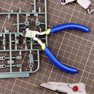 STEDI 4pcs Model Pliers Set, Including Pliers, Limit Wrench, Spring, Blue, Carbon Steel Gate Pliers, Diagonal Pliers, Cutting Pliers, Ultra-thin Single Blade and Sheath, Plastic Model Tools, Suitable for Model Trimming, Gate Repair, Plastic Model