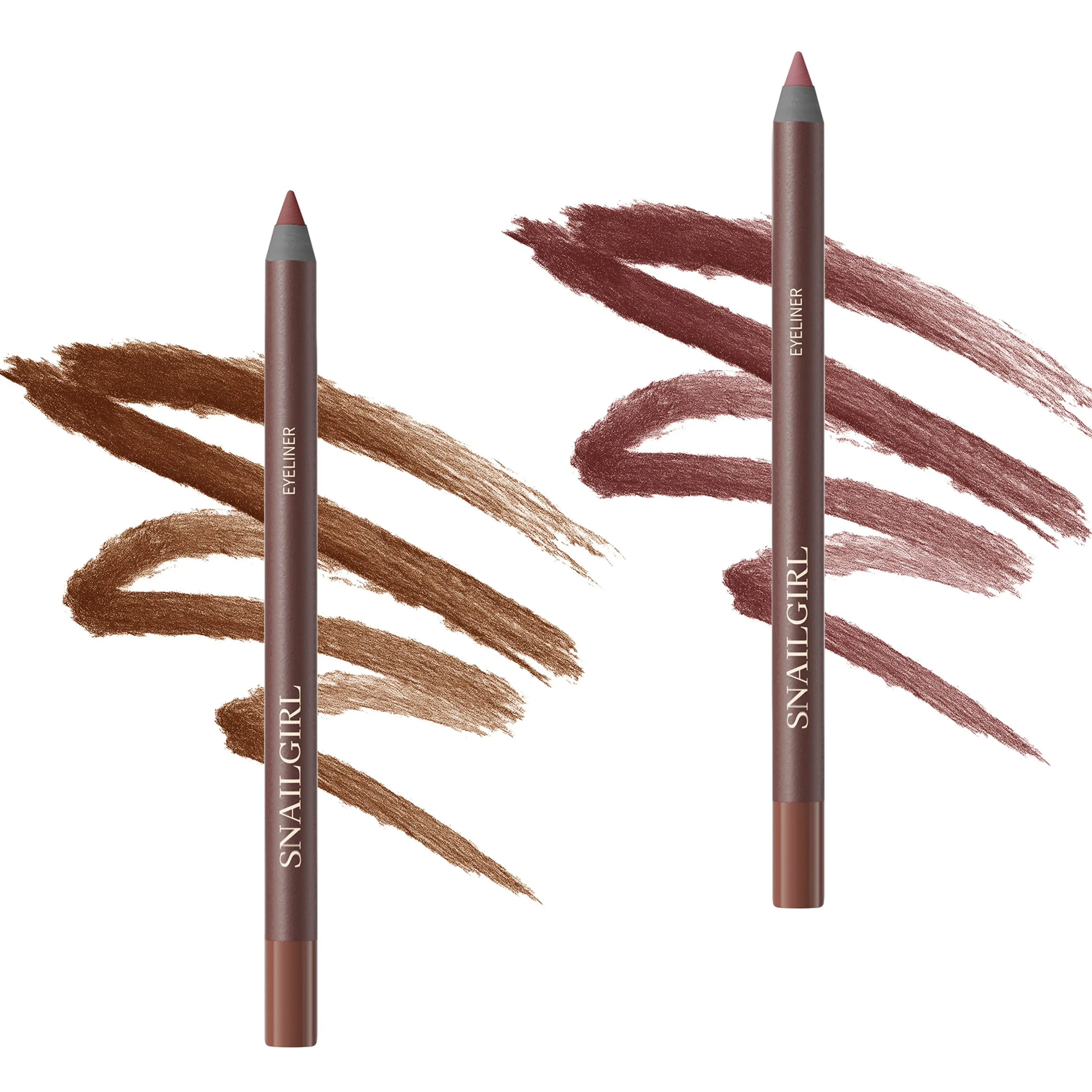 Silky Waterproof Eyeliner Pencil Set, 3-Pack (Black, Brown, Chocolate Plum) - Long-Lasting, Smudge-Proof, Creamy Liners with Built-In Sharpener, Flawless Daily & Evening Cruelty-Free Cosmetic Makeup, Pigment, Vegan, Gluten Free, Smooth, Waterline Eyeliner