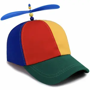 JMILYJW Unisex Rainbow Color Helicopter Propeller Cap Hat School Boy Fancy Dress Cap