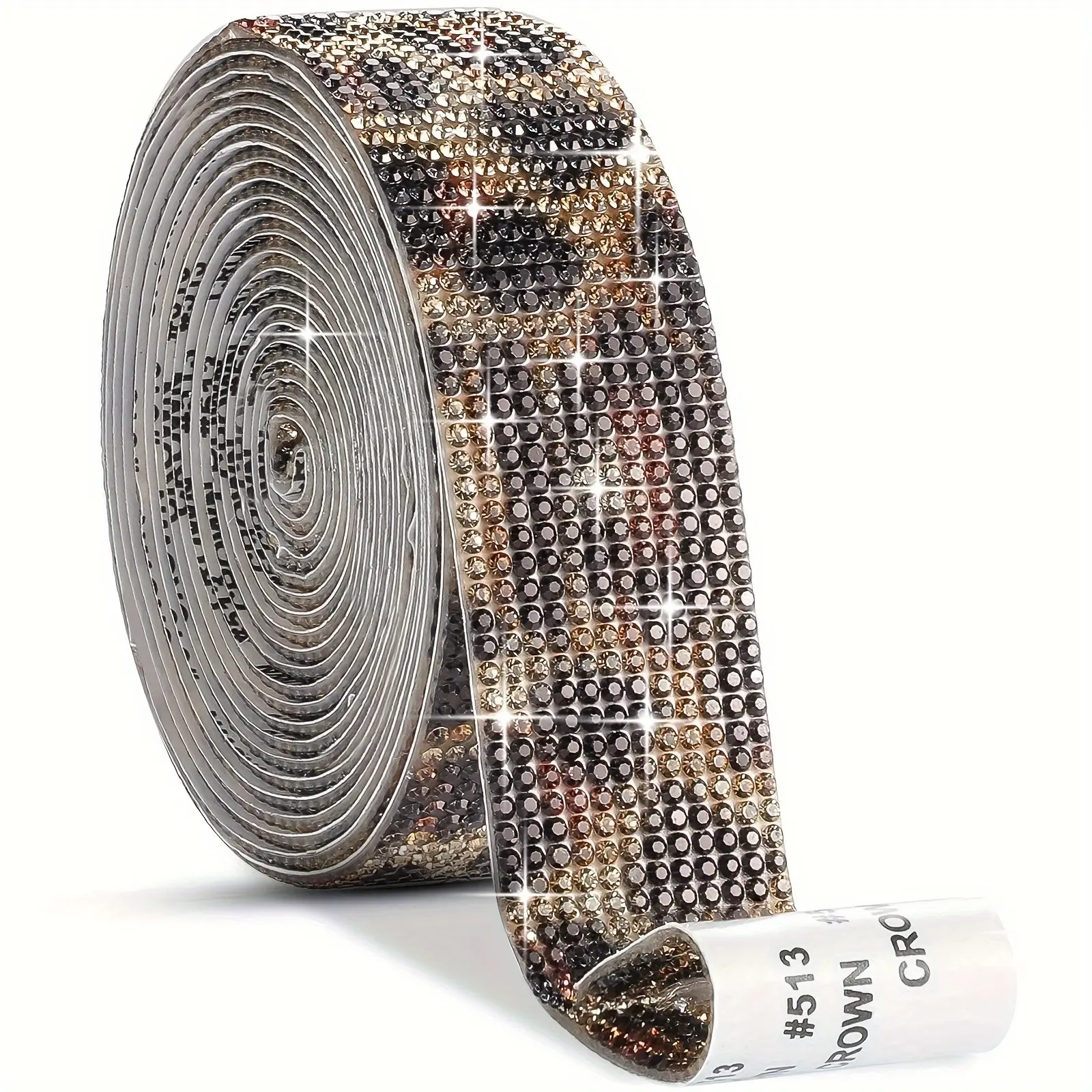2pcs 6 Row Self-Adhesive Crystal Rhinestone Glitter Trim Ribbon Strips, Ribbon Decoration, DIY Ice Sparkle Sticker Rolls, Craft Supplies for Home Decor, Phone, Car, Jewelry Making