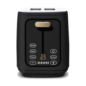 Beautiful 2 Slice Toaster with Touch-Activated Display, Black Sesame by Drew Barrymore