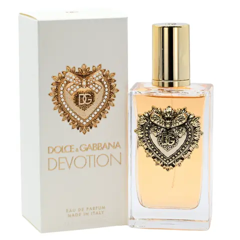 DOLCE & GABBANA Devotion EDP Women's Fragrance - Perfumes for Women, Layering Perfume, Fruity Floral Lift, Lemon Sparkle, Candied Citrus, Elegant Modern Scent, Lemon Top Notes, Panacotta Base Notes, Vanilla Scents, 3-3.9 fl oz, New in Box, Single Item