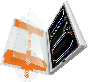 One-Touch Easy Install iPad Screen Protector 2-Pack, Paper-Feel & Clear Tempered Glass, Easy Install, Apple Pencil & Face ID Compatible, 9H, Bubble-Free, HD Clarity