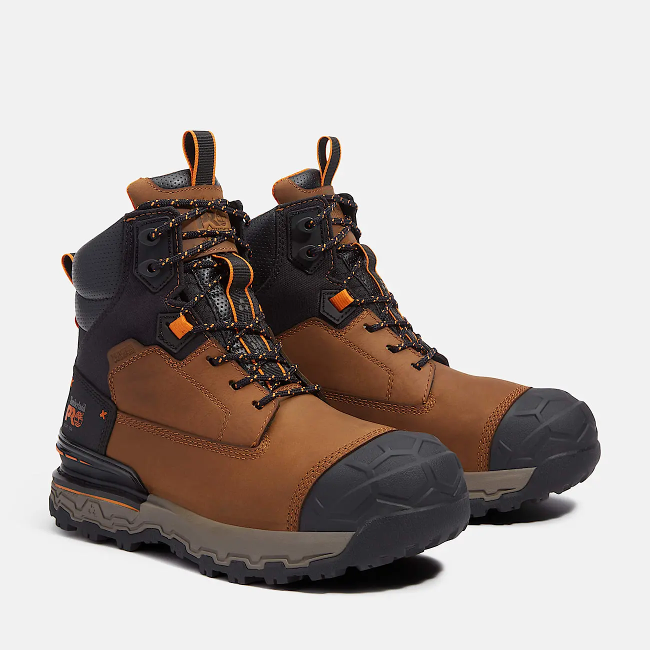 Timberland Pro Men's 6" Boondock Ultralight Leather Soft Toe Waterproof Work Shoe - Non-Slip, Oil-Resistant Work & Safety Footwear for Injury Prevention-Focused Workers, Industrial Work Footwear, Eyelets