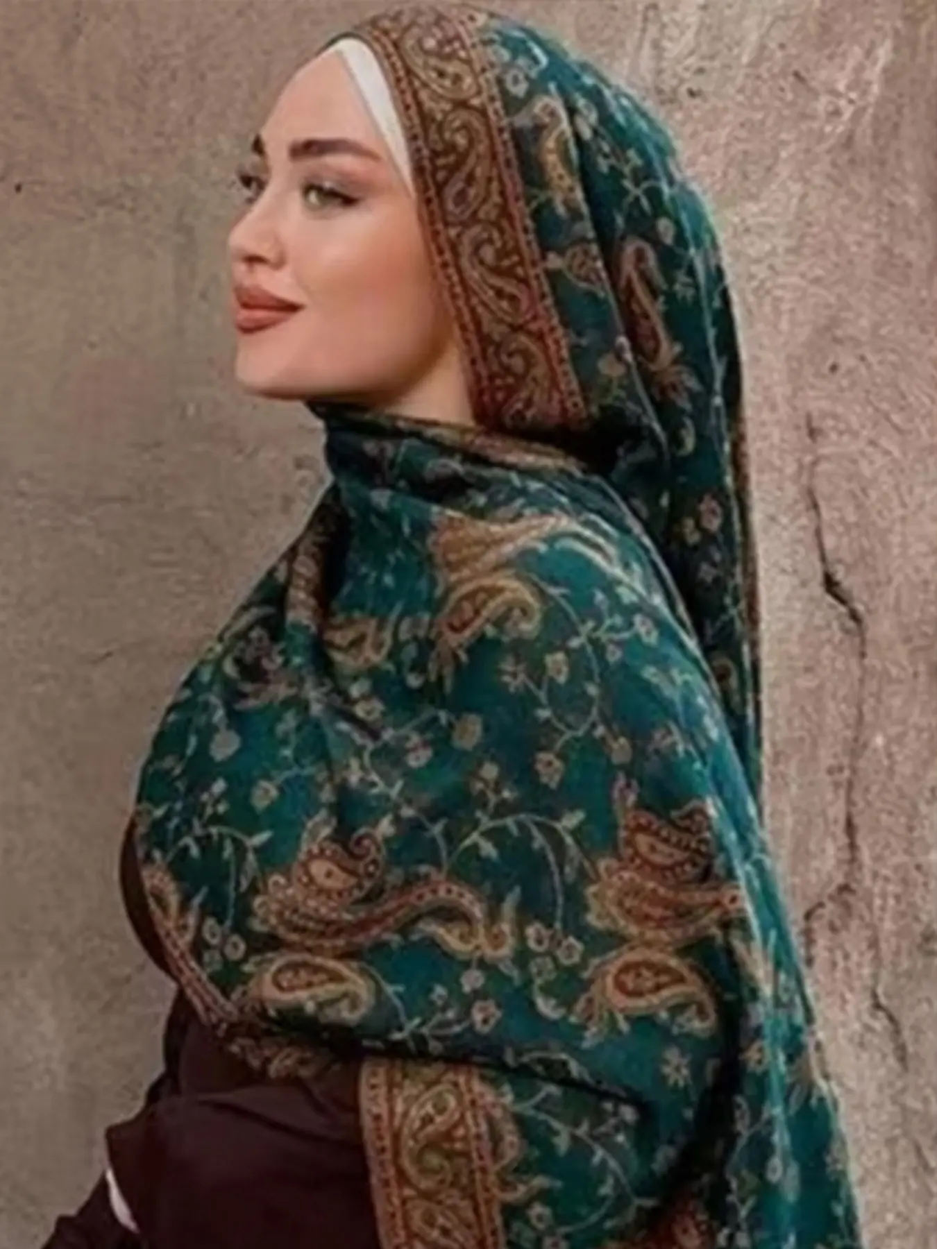 New All Seasons Pashmina Shawl Lady Wrap Headscarf Turban Hijab Warm Winter Muslim Scarves Modesty Design Print Female Tassel Stoles Scarf For Muslim