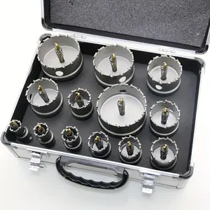 Hole Opener Set, Heavy Duty Multifunctional Stainless Steel Circular Cutting Hole Saw Set, Iron Plate Steel Plate Aluminum Plate Hole Drill Bit Set, Hole Punching Tool Accessories, Power Tool Accessories, Core Drill Bits, Tools & Hardware