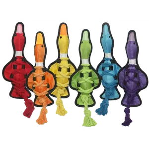 Multipet Cross-Ropes Duck - Assorted Colors 19"