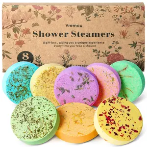 Shower Steamers 8 Pack Set, Moisturizing Shower Bombs Tablets in Gift Box, 8 Fragrances with Shea Butter, Self-Care, Body Care & Relaxation, Ideal for Women and Men