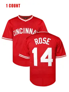 Men's Embroidered Baseball Jersey, Casual Loose-Fit Quick-Dry Sports Shirt, Perfect Gift for Athletes & Fans, All Seasons Wear, Sports Top