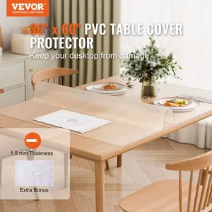 fathersdaygift  VEVOR Plastic Table Cover, 36x 60 Inch 1.5 mm Thick Frosted Table Protector, Rectangle PVC Desk Mat, Waterproof Easy Cleaning Desk Pad Tablecloth, for Office Dresser Dining Room Table Night StandVEVOR Super Brand Day
