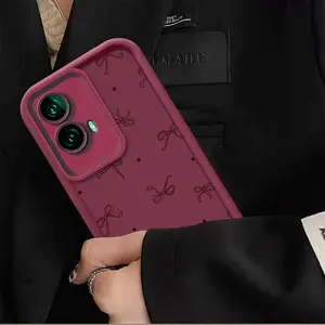 Bowknot Protective Smartphone, Phone Case Accessories for Moto G84, G85 5G, G24 Power, G53, G30, G10, G04 - Frosted Embossed Full-Body Anti-Slip Shockproof Soft Cover Suitable for Moto Edge 50, 50 Neo, 50 Pro 5G, 50 Fusion