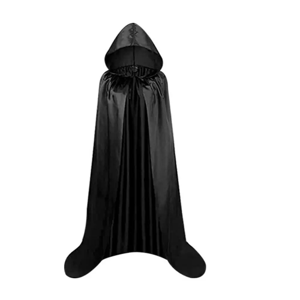 Death Cloak Cape, Medieval Witch Wizard Hood Design, Halloween Horror Festive Party Prop, Makeup Ball Costume, Cosplay Stage Performance Atmosphere