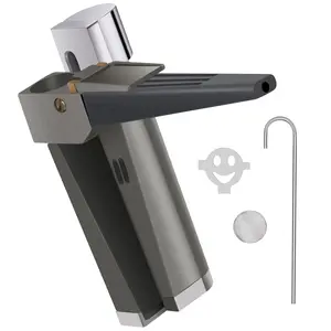 (Butane Gas Not Included) Cool Foldable Metal Lighter,Refillable Lighter,Adjustable Flame Lighter,come with box,Ideal Gift for Men