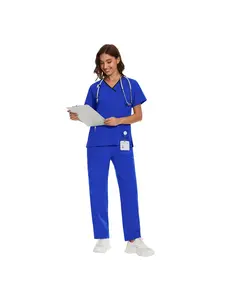 Women's Two-Piece Anesthesia Scrub Set, High-Stretch Workwear for OR Technicians & Nursing Staff