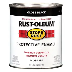 Rustoleum 7779-502 1 Quart High Gloss Black Protective Enamel Oil Base Paint