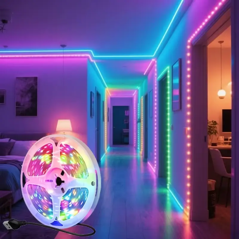 5v RGB LED Strip Light, RGB LED Lights, Led Lights Strips, Colorful Neon Smart Light Tape, USB Powered Button Control, Christmas Decor, Home Atmosphere, Ambient Led Lights, Holiday Gift, Rgb Led Lighting