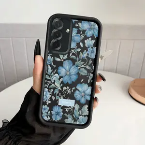 Phone Case - Elegant Blue Floral Phone Case for Samsung Galaxy A05 A05S A06 A07 A12 A13 A14 A15 A16 5G A17 A21S A22 A23 A24 A25 A26 A32 A33 A34 A35 A36 A52 A53 A54 A55 A56 S21 Ultra S22 Plus S23+ S24 FE S25 Edge