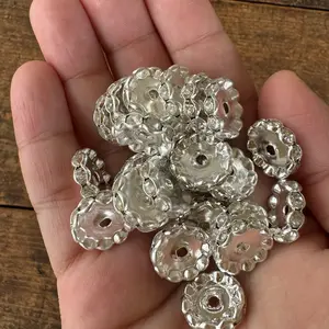 (SP20) 50pc - 15mm Rhinestone Spacers