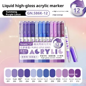 Guangna 12pcs Gel Pens, 1.0mm Medium Tip, Quick-Dry Ink, Non-Toxic Multi-Color Rollerball Pens, Ideal for Sketching & Illustrating