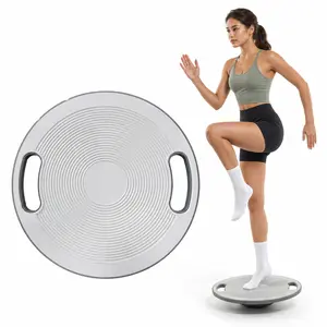 Wobble Balance Board Trainer with Handles, Plastic Stability Board, Non-Slip for Core Training, Standing Desk, Home, Office & Gym Workouts