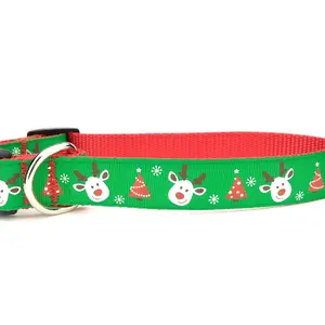 Christmas Dog Collar - Rudolph the Red-Nosed Reindeer Dog Collar - Holiday Dog Collars - Winter Dog Collar - Big Dog Collar - Puppy Collar