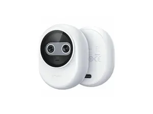 EMEET Piko (White) - Dual-lens Webcam with one 4K Image Collection Lens and one AI Assist Lens, Boosting color accuracy, face recognition, and ultra-fast focus. 3 MEMS Mics power 3 Voice Modes for Mee
