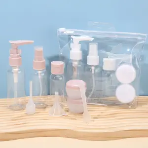 8-Piece Portable Travel Spray Bottle Set, Shampoo Bath Gel Lotion Containers, Durable & Leak-Proof Design for Easy Carrying, Lotion Bottles