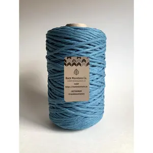 5mm Single Strand Macrame Cord 1 Ply Twisted Craft Rope - Teal Fiber Art String