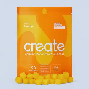 Create Creatine Monohydrate Orange Gummies for Men & Women, Strength, Orange 90CT Healthcare Dietary Supplement Fitness