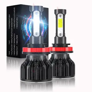 4 sides H11 H8 H9 H16 LED Headlight 6000K Low Beam Bulbs Conversion Kit Crystal White 2PCS