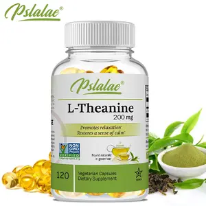 L-Theanine 200mg Ingredient Capsules - For Mood, Focus, Stress Relief - Non-GMO, Dairy Free - 120 Vegetarian Capsules